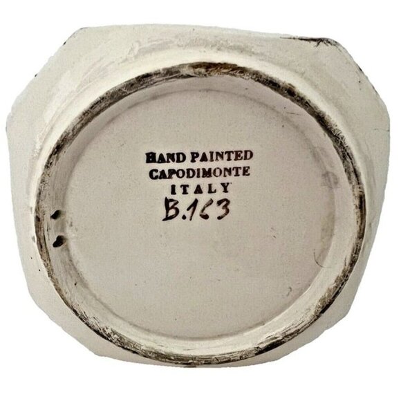 Vintage Capodimonte Italy HandPainted Porcelain‎ Cherub Trinket Dish WallHanging - Picture 3 of 5